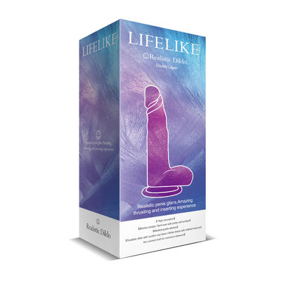 18cm Double Layer Dildo Real Skin Feeling Silicone Rubber Penis