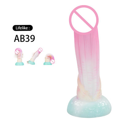 8.5 Inch Sex Toys Mixed Color Realistic Silicone Dildo Soft Artificial Penis For Women