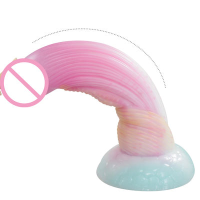 8.5 Inch Sex Toys Mixed Color Realistic Silicone Dildo Soft Artificial Penis For Women