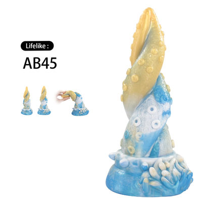Ultra Soft Colorful Tentacle Silicone Dildo Octopus 7 Inch Toys For Hands Free Anal Play