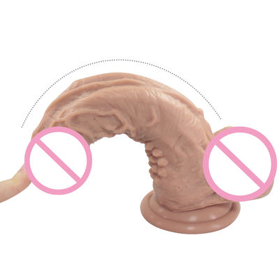 8 Inch Studded Soft Liquid Silicone Dildo Flexible Female G Spot Masturbation Toys